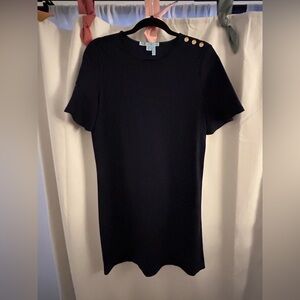 Draper James Navy Mini Dress with Gold Buttons